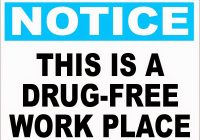 Подписать - Это знак без наркотиков на рабочем месте